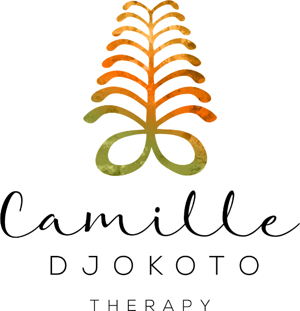 Logo: Aya symbol with text Camille Djokoto Therapy
